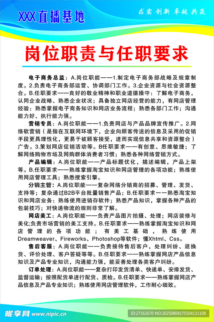 岗位职责与任职要求