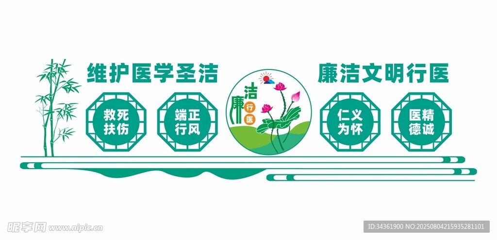 廉洁行医文化墙