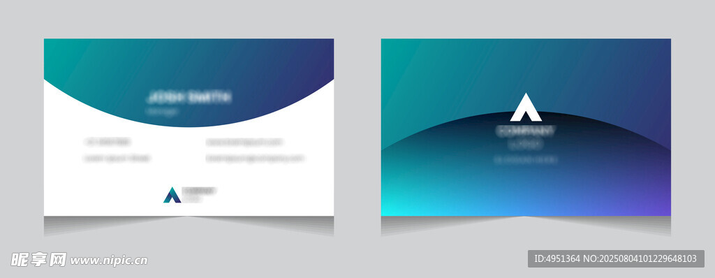 简约渐变风格名片设计