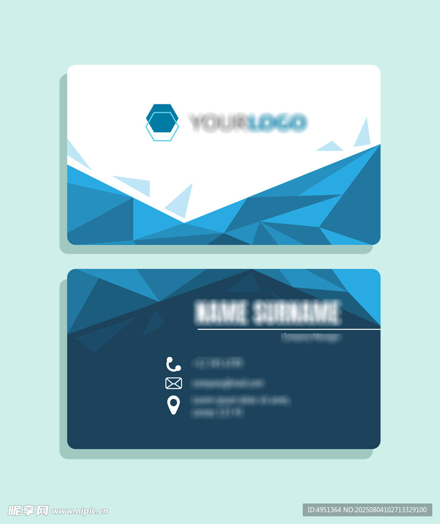 几何风格商务名片设计