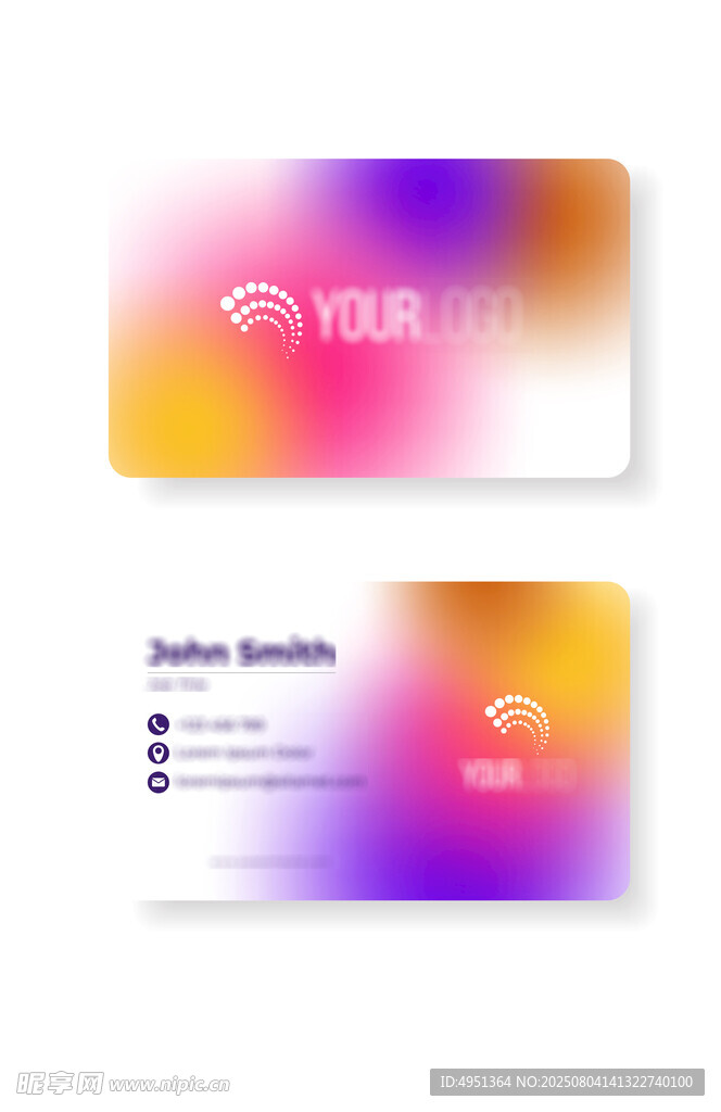 多彩渐变名片设计模板