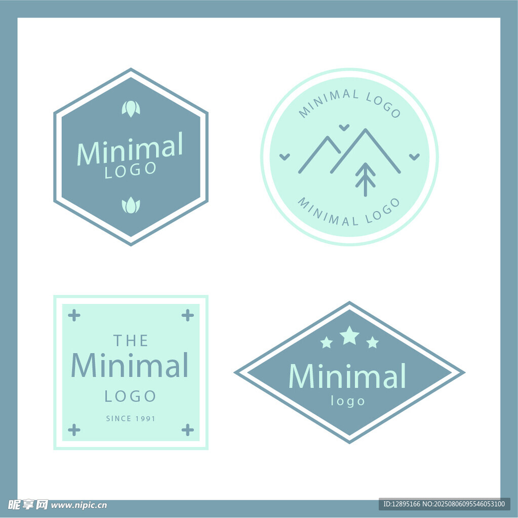 简约风极简主义标志设计