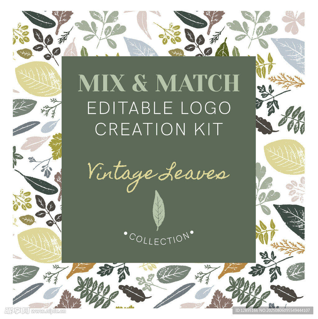 复古风格可编辑标志创建套件