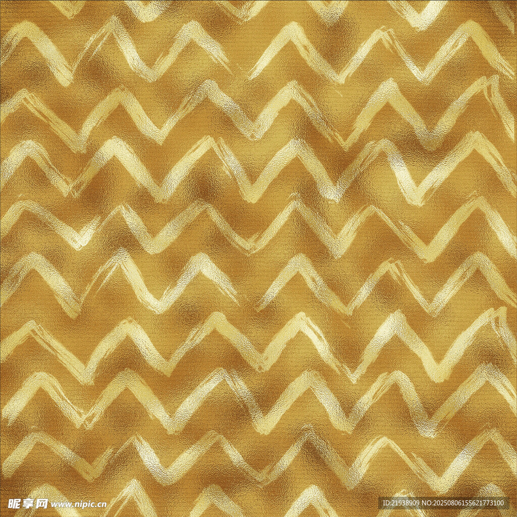 金色波浪纹几何图案背景