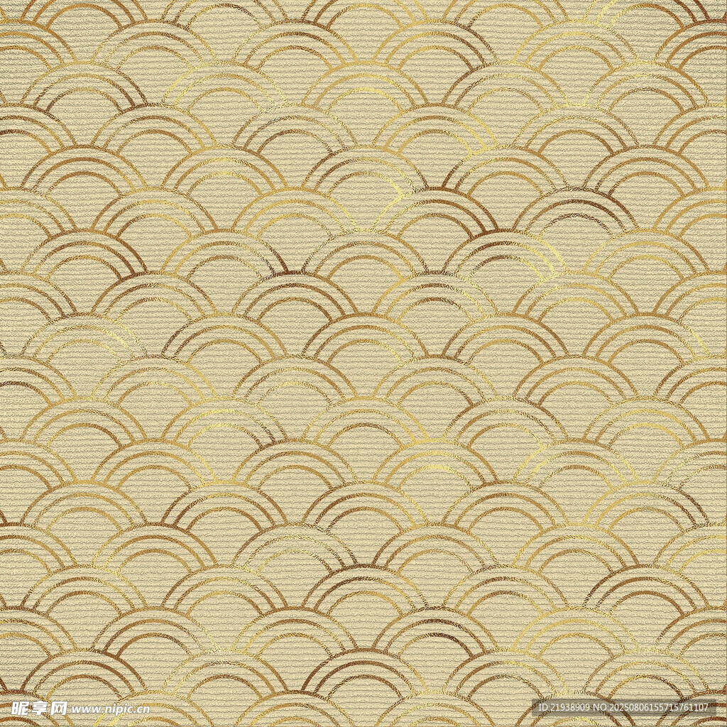 复古金色波浪纹图案背景