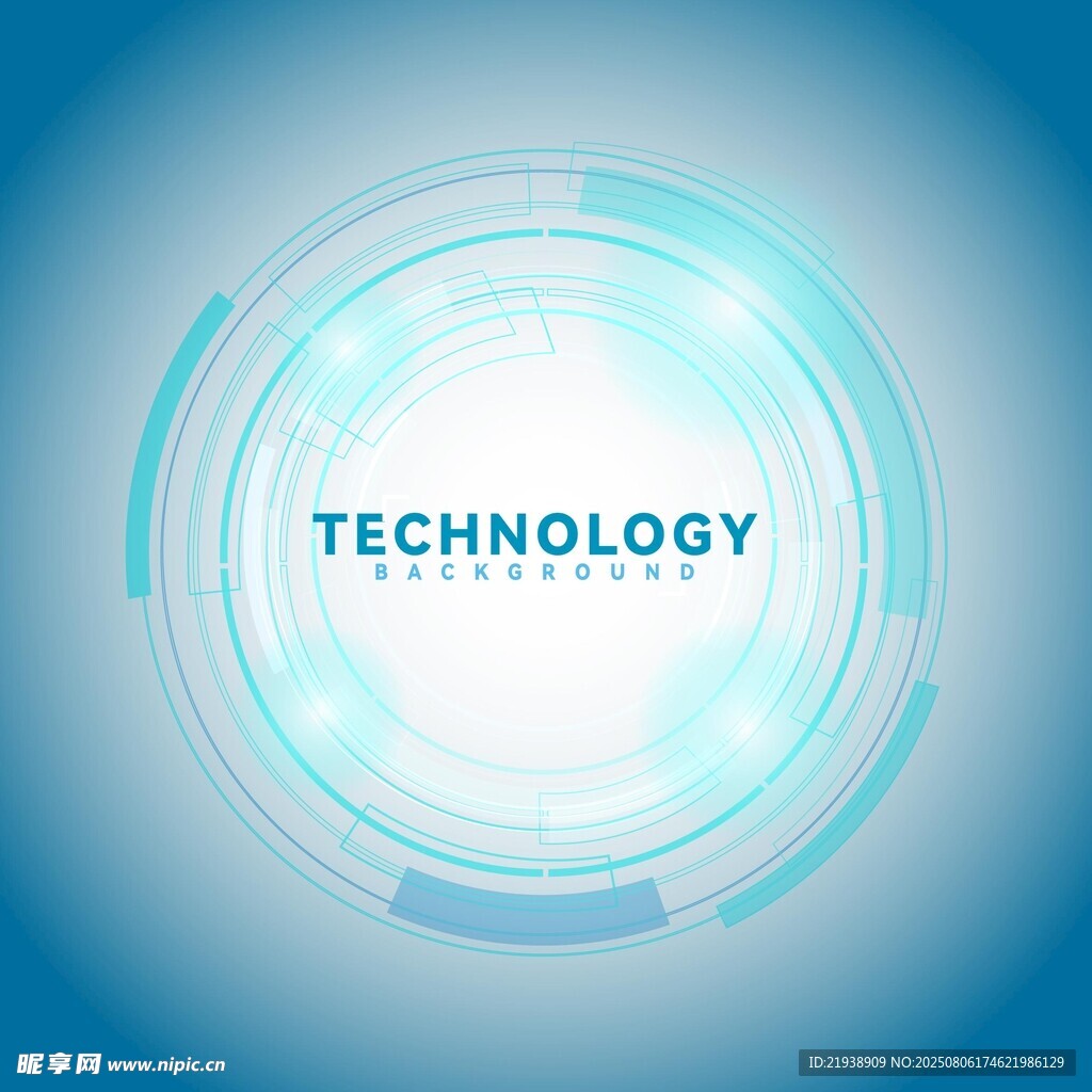 科技感蓝色圆形背景图案