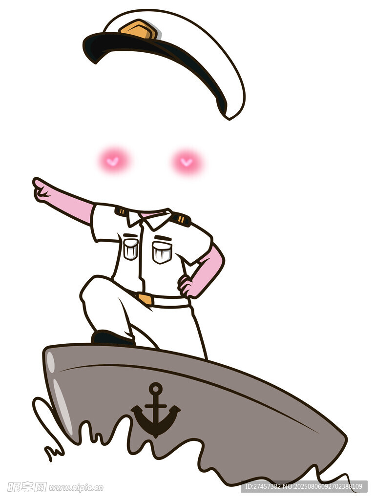 可爱海军风卡通形象