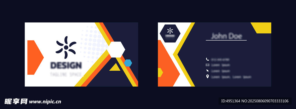 创意几何风格名片设计
