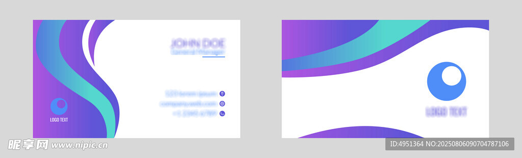 简约渐变商务名片设计