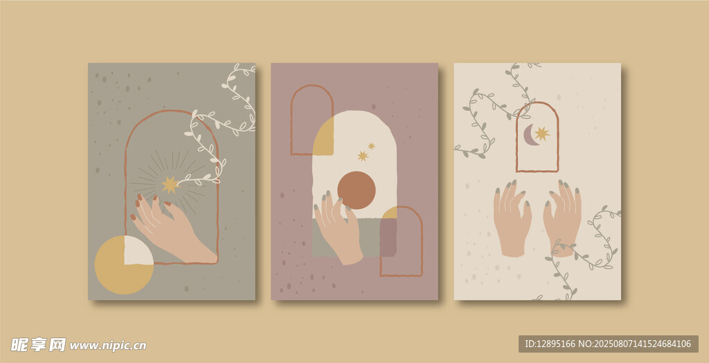 简约风艺术插画作品展示