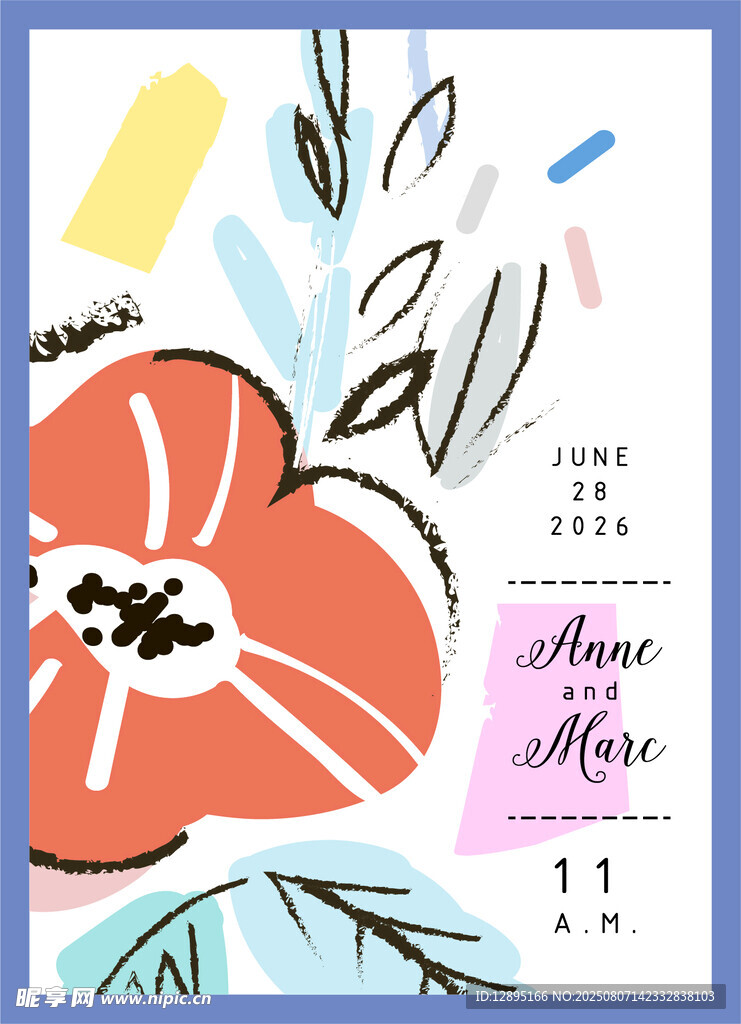 手绘花卉插画设计作品