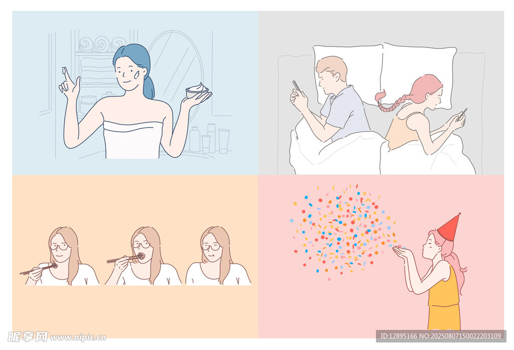 女性日常多样瞬间