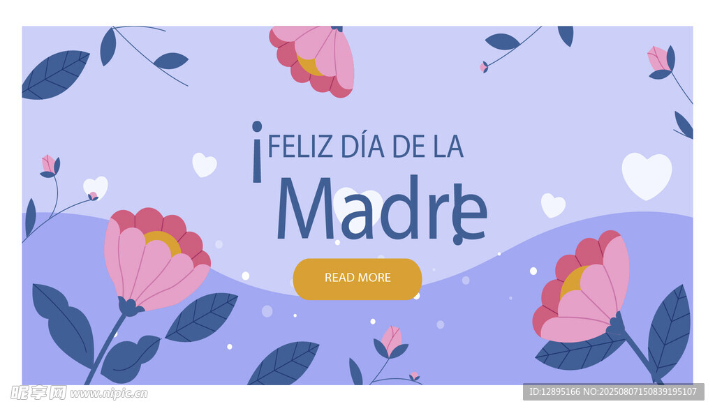 母亲节花卉主题装饰图