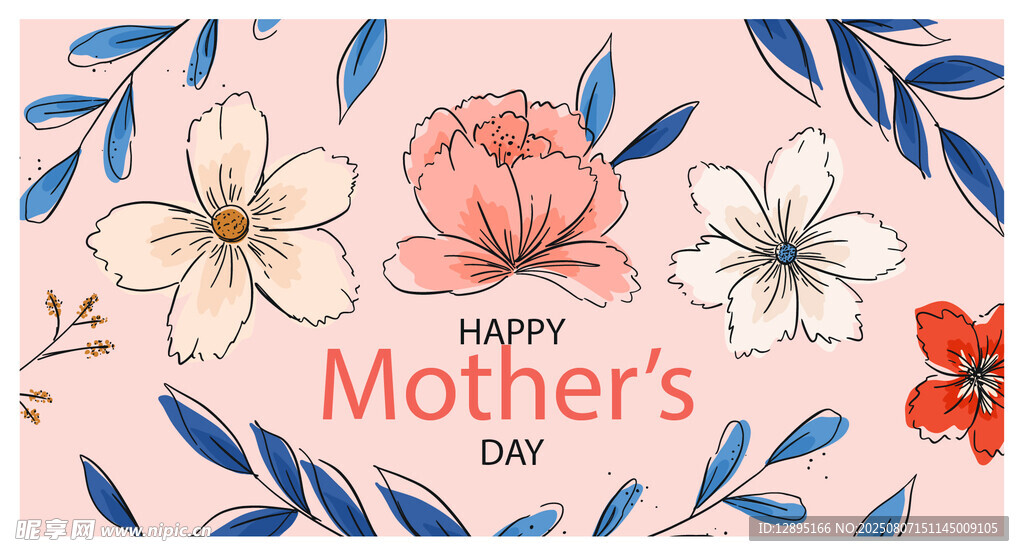 母亲节花卉贺卡