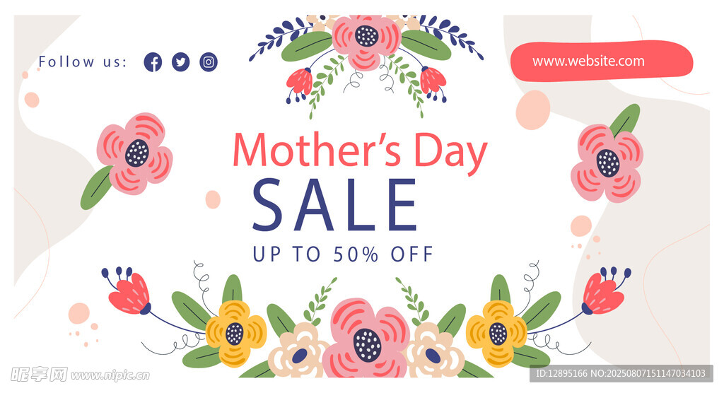 母亲节促销海报