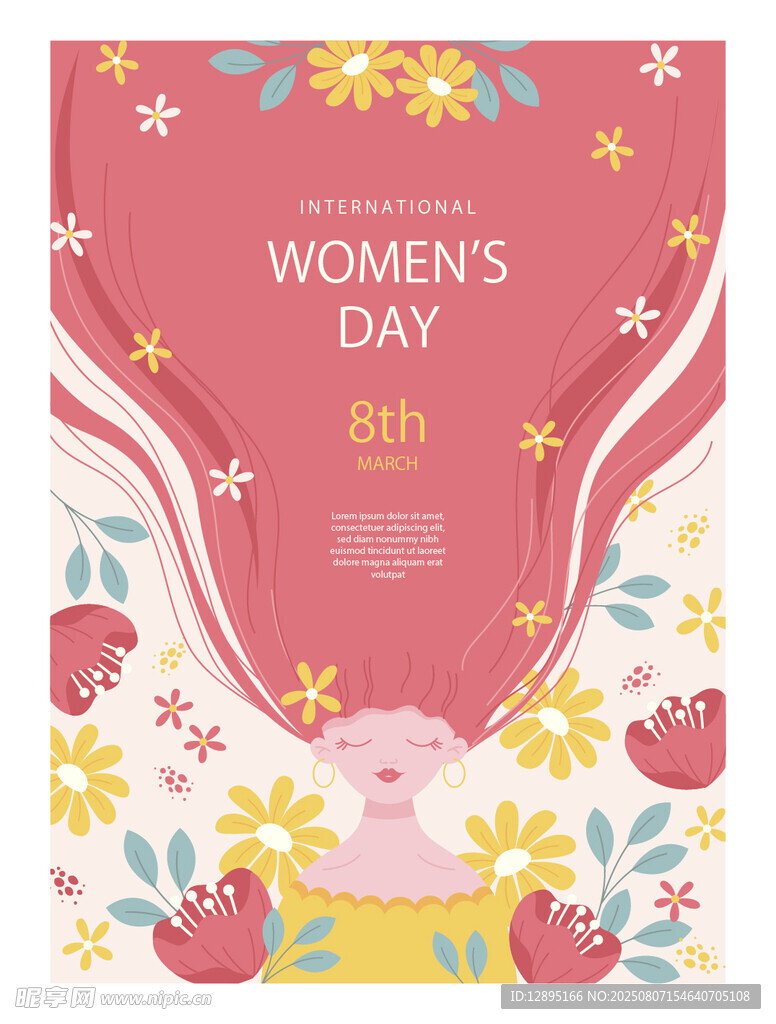 妇女节主题插画设计