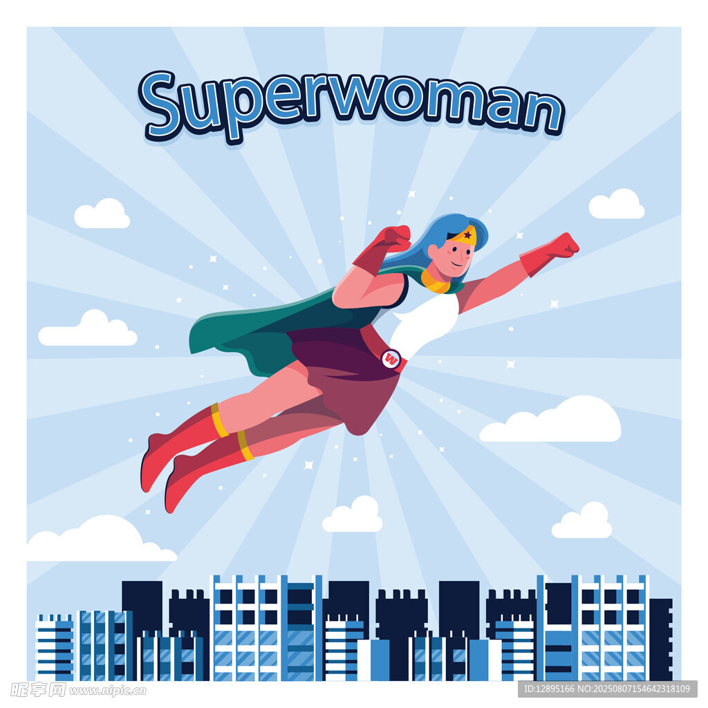 飞行的超级女英雄