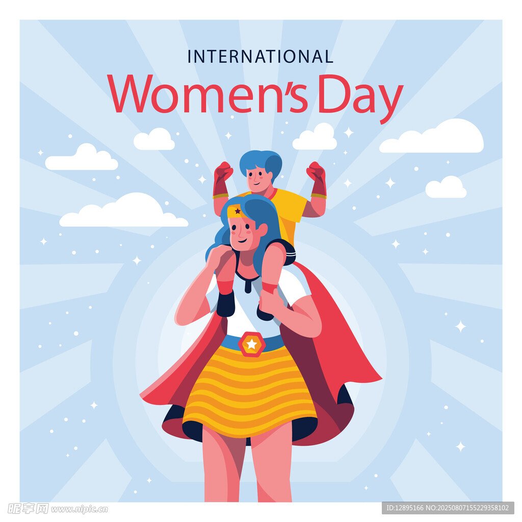 国际妇女节插画中的女性形象