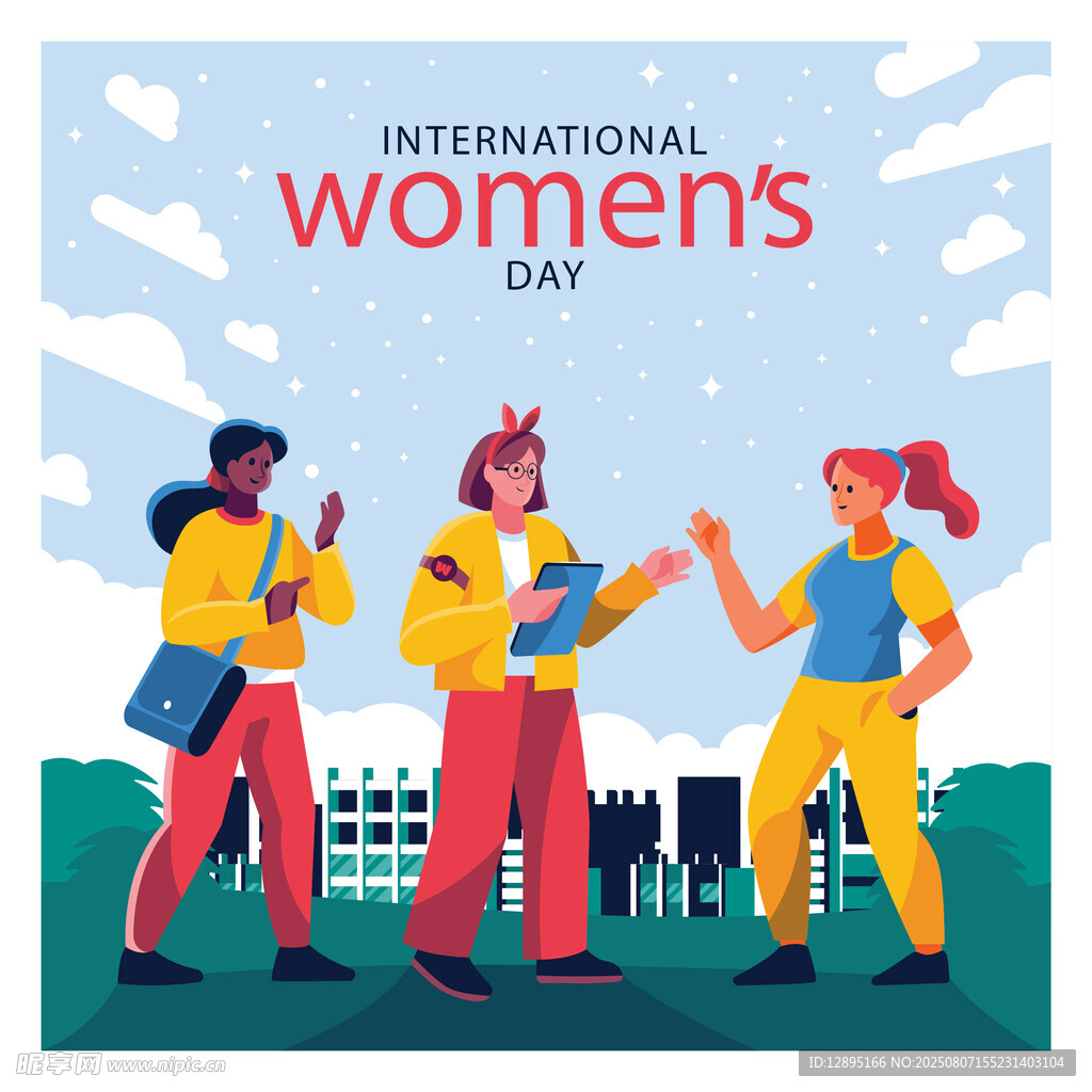 庆祝妇女节的活力女性