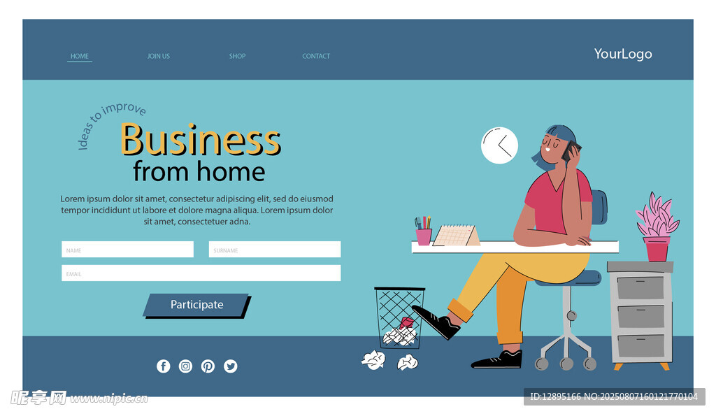 商务着陆页设计展示