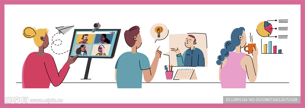 创意团队开展头脑风暴