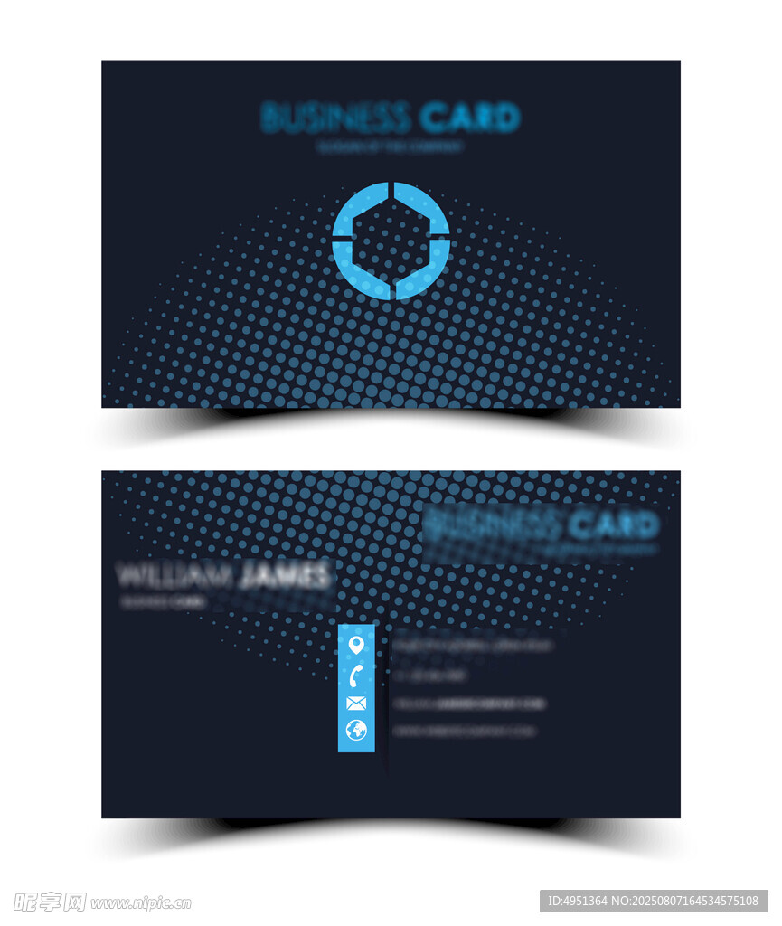 科技风商务名片设计模板