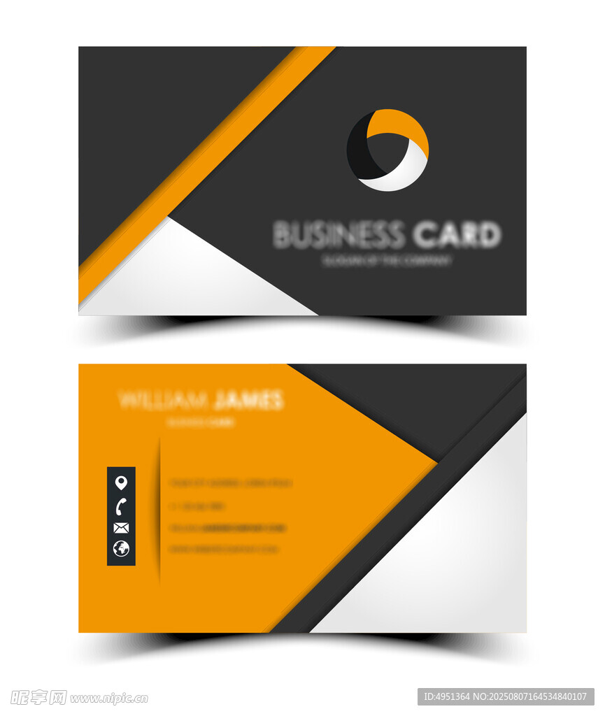 时尚几何风格商务名片设计