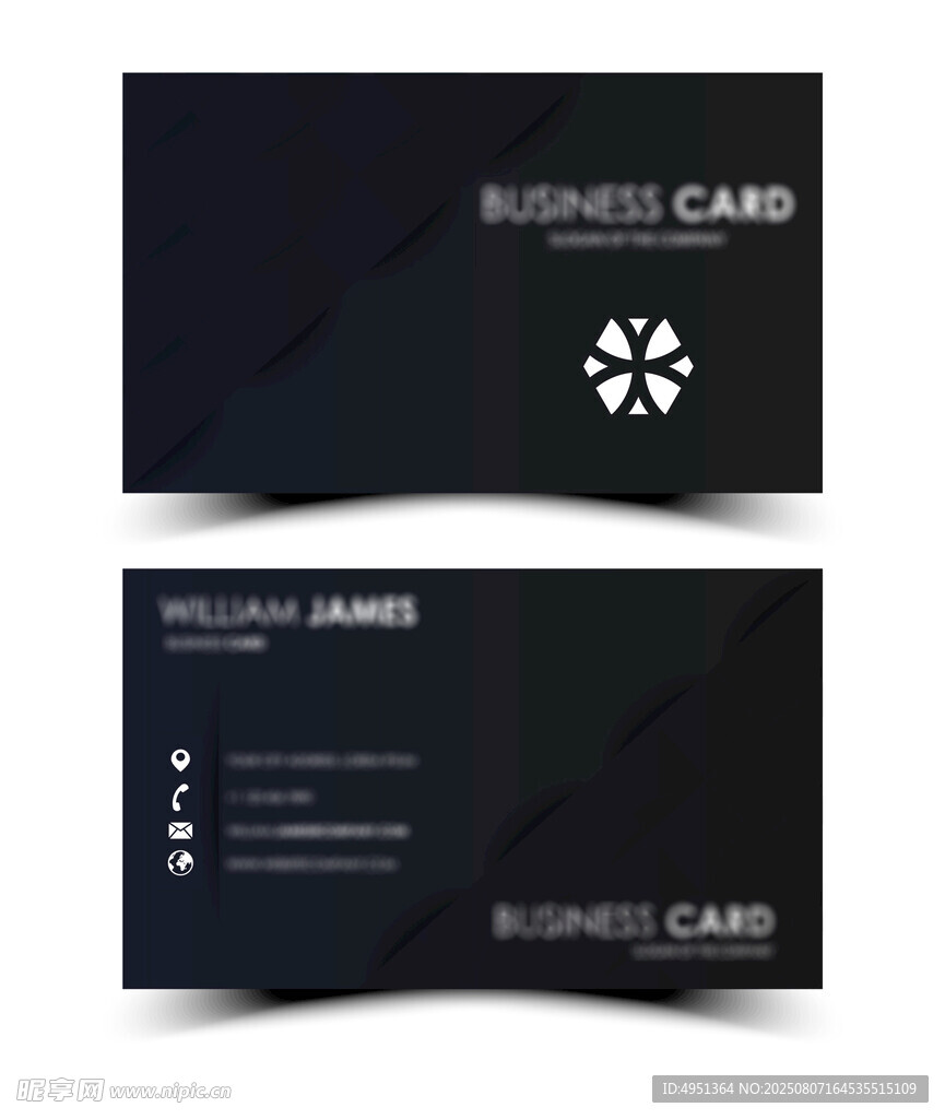 简约黑色商务名片设计