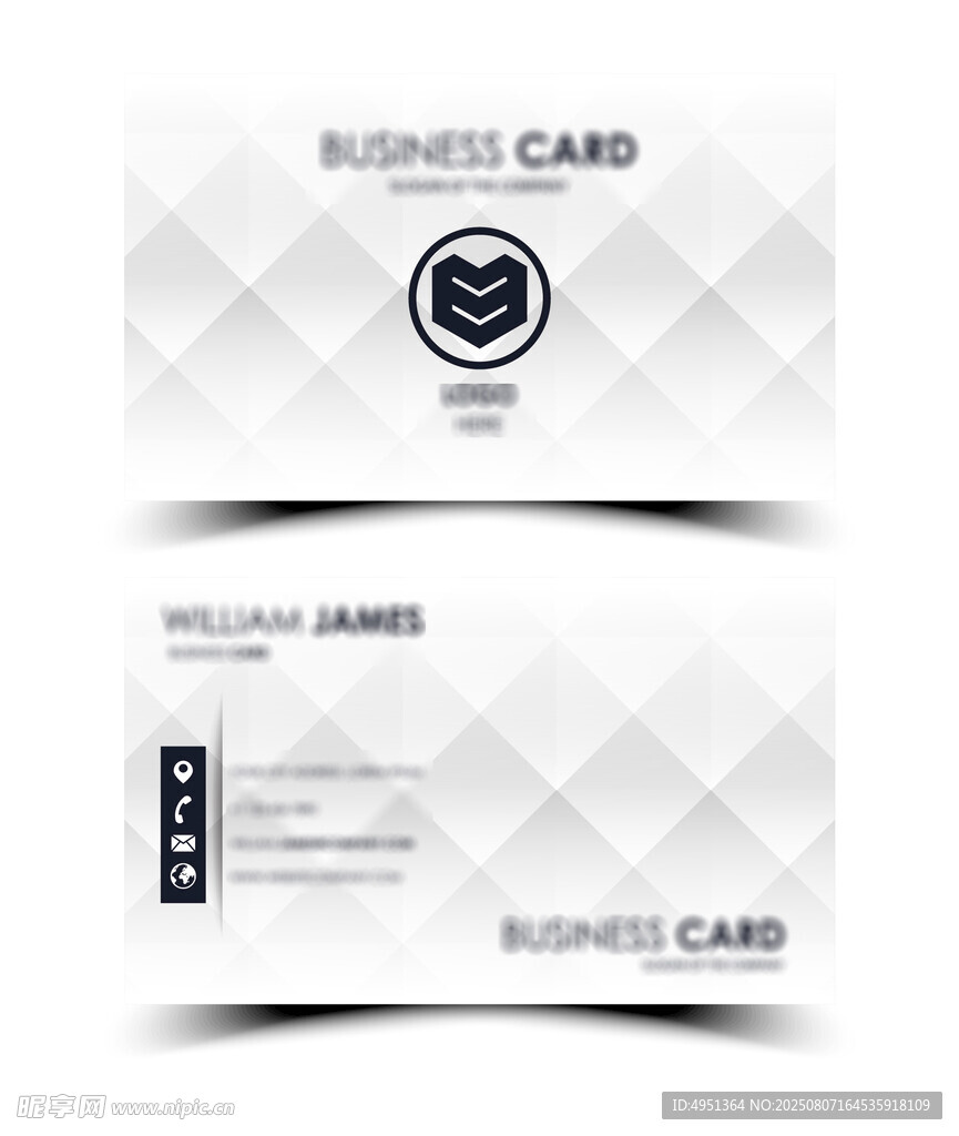 简约几何风格商务名片设计