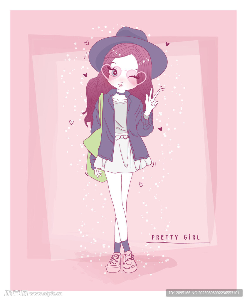 时尚可爱的动漫少女形象