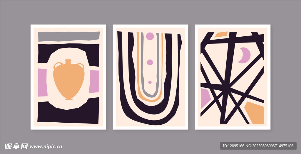 抽象几何装饰画组合