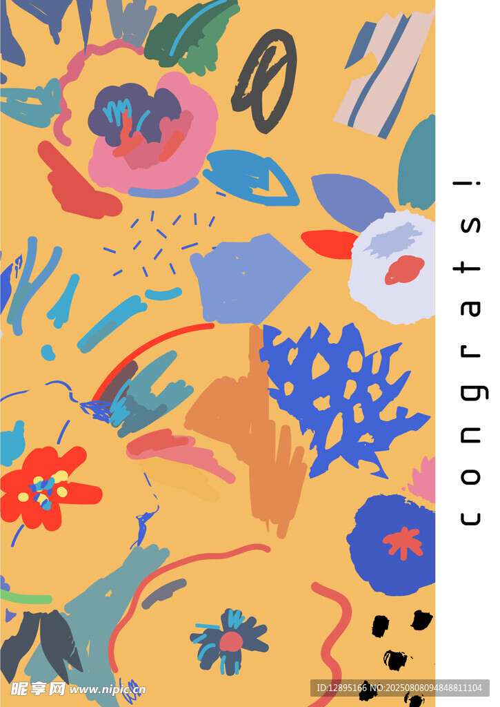 抽象多彩艺术图案设计