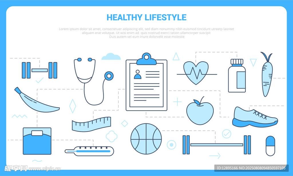 医疗健身相关图标集合