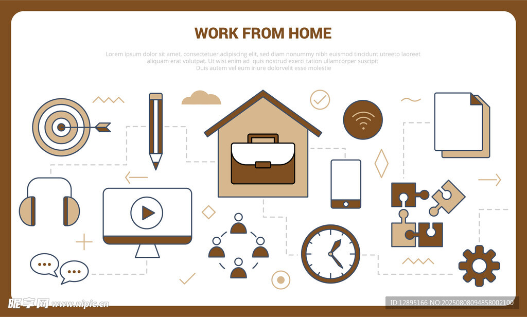 简约风办公元素矢量图