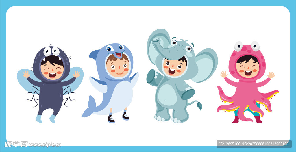 儿童可爱动物主题演出服装