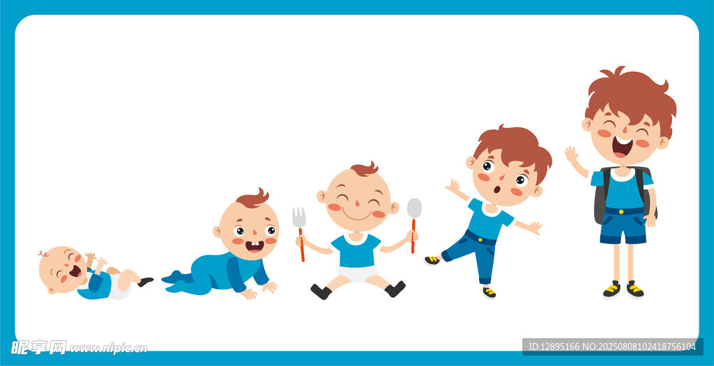 儿童成长阶段形象展示