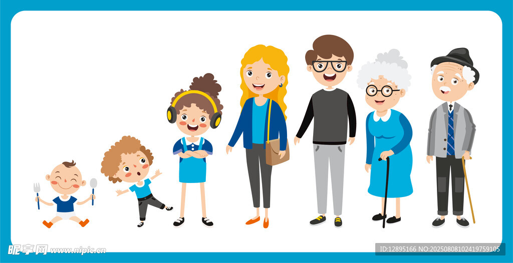 多代家庭人物形象展示