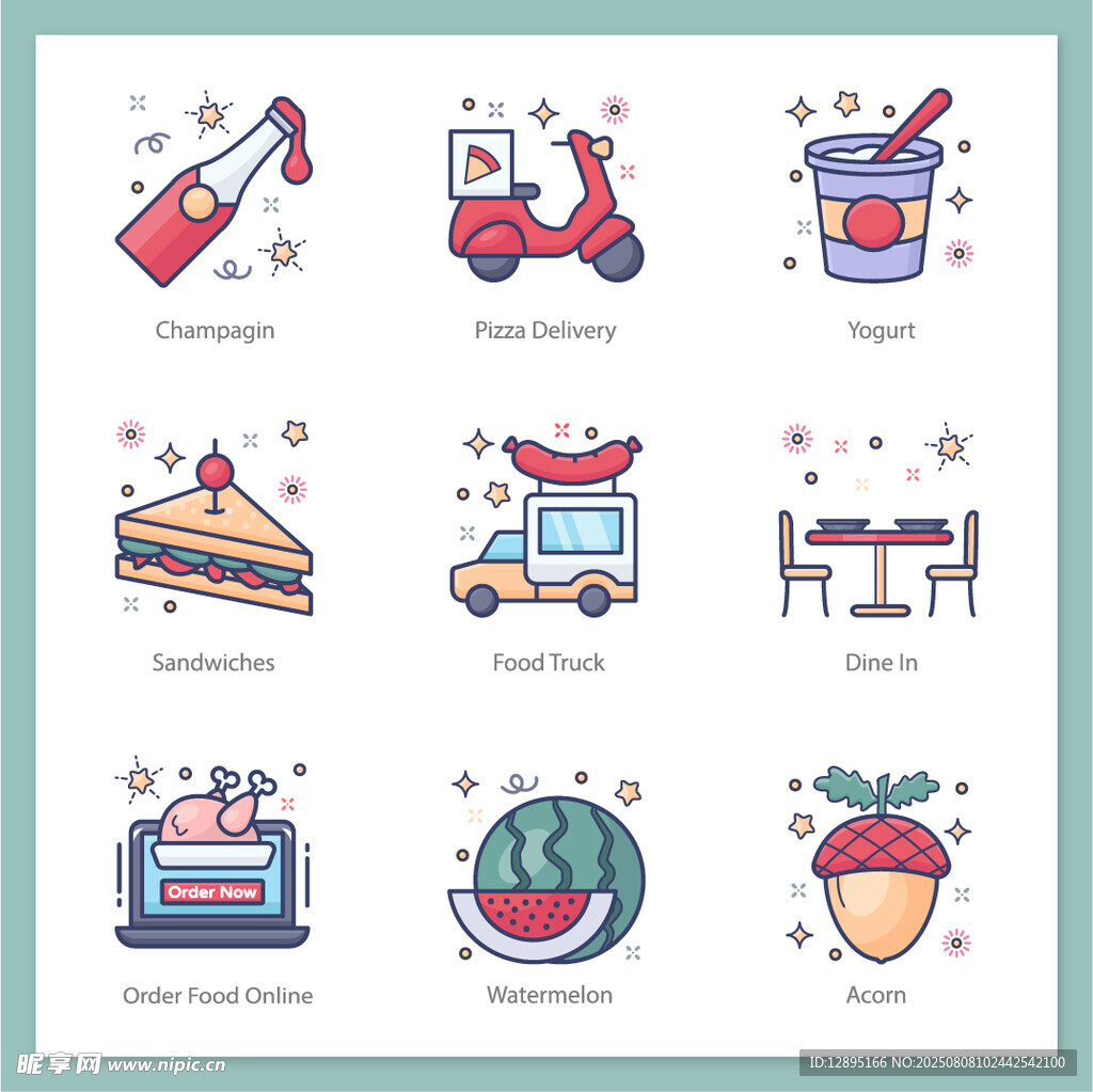 多彩生活用品图标集合