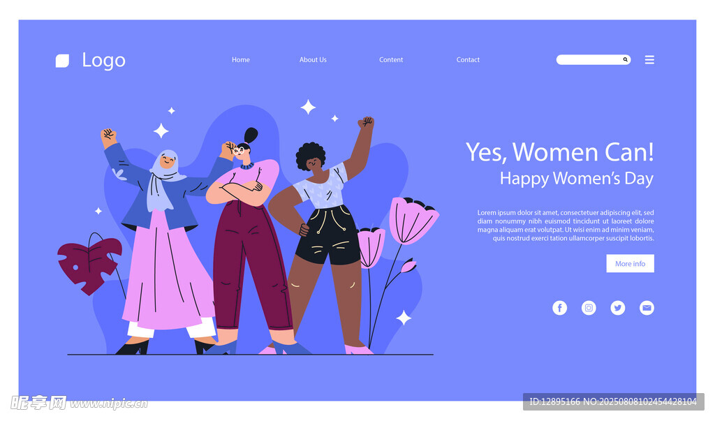 时尚女性服装网页展示