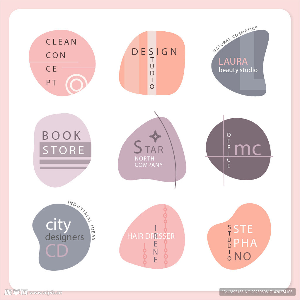 可爱多彩字母装饰标签贴纸