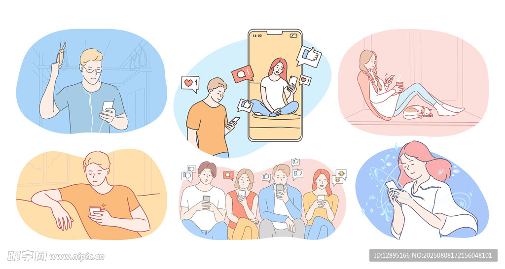 多样医疗场景插画展示