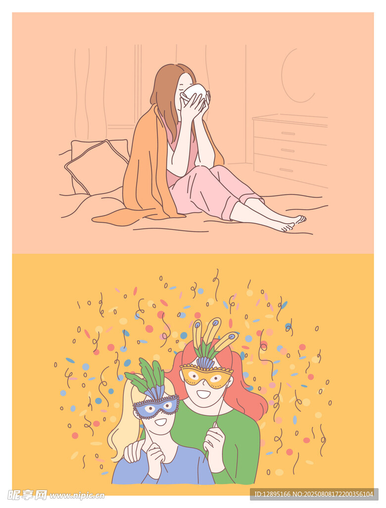 女孩的温馨日常瞬间