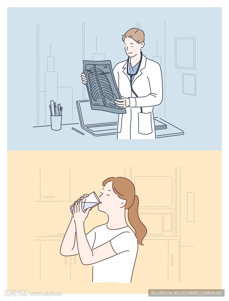 医生与患者的日常场景