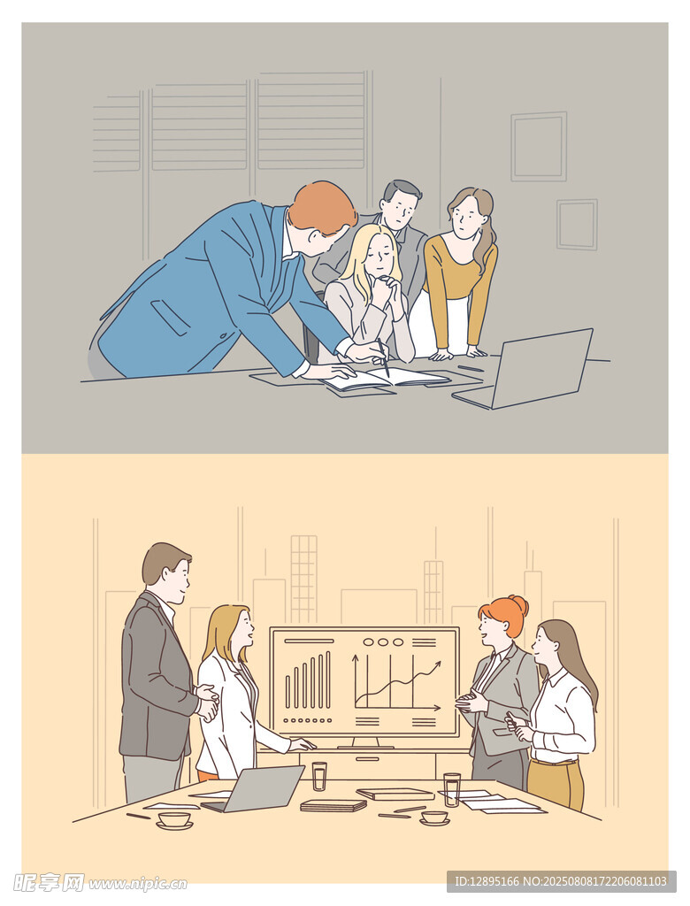 团队协作开展创意工作