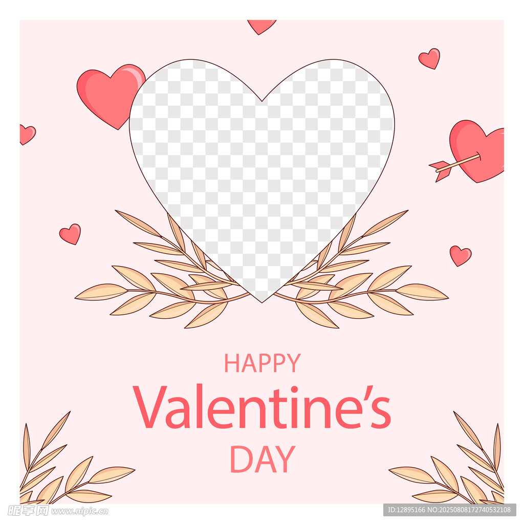 情人节爱心装饰背景图