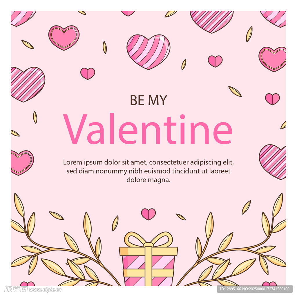 情人节浪漫爱心贺卡设计