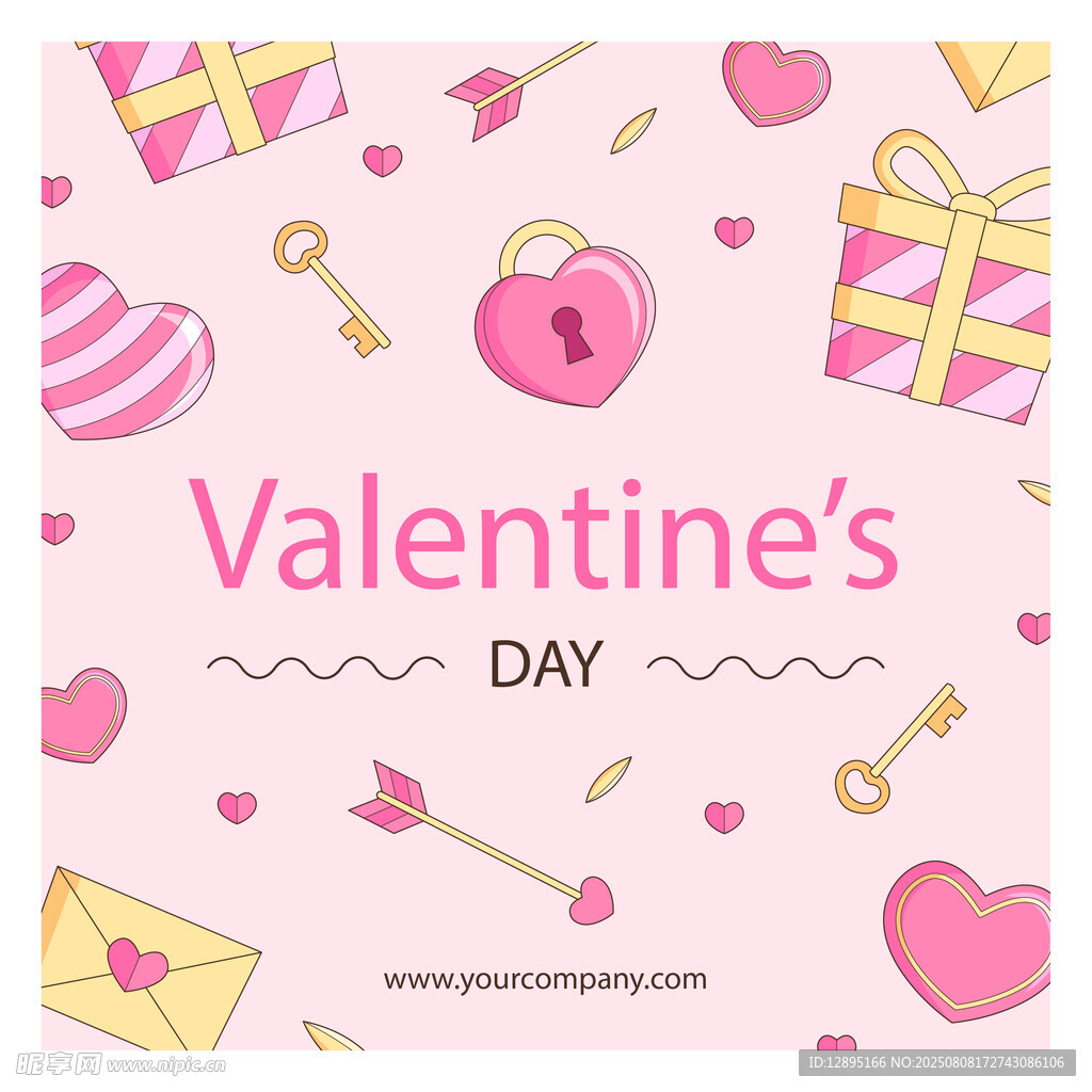 情人节主题粉色浪漫图案