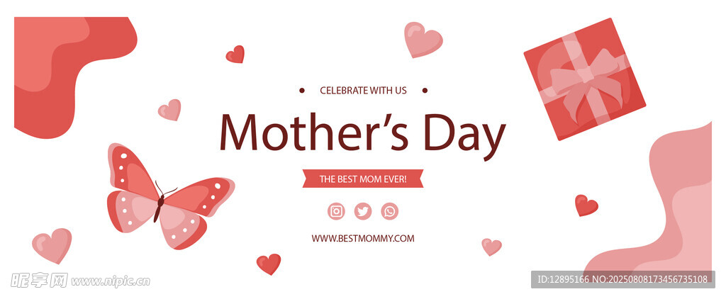 母亲节礼物装饰插画