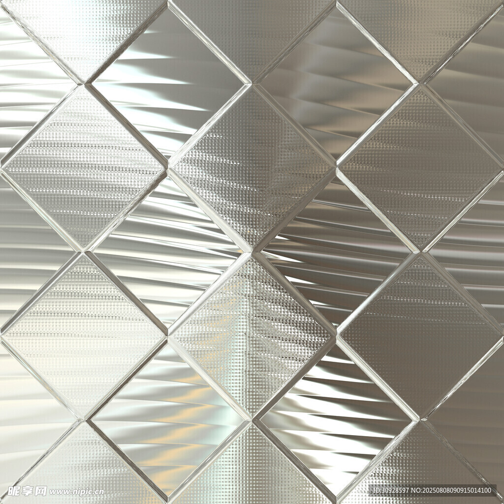 金属质感菱形纹理图案