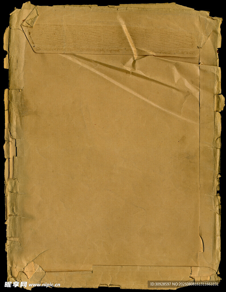 古老泛黄的陈旧纸张